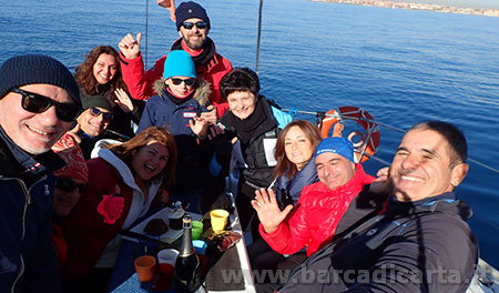 festa di compleanno in barca a vela